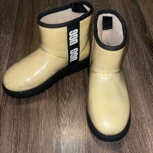 UGG Yellow Boots with Black Sole